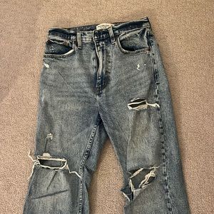 Abercrombie ankle straight ultra high rise jeans